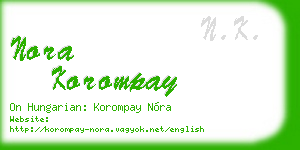 nora korompay business card